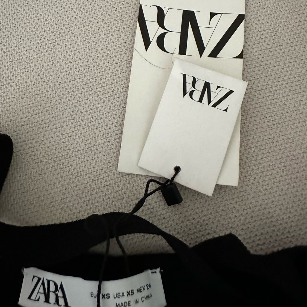 ZARA NEW WITH TAGS BLACK CROSS BACK KNIT CORSET TOP BUTTON FRONT SIZE XSMALL - Picture 8 of 11